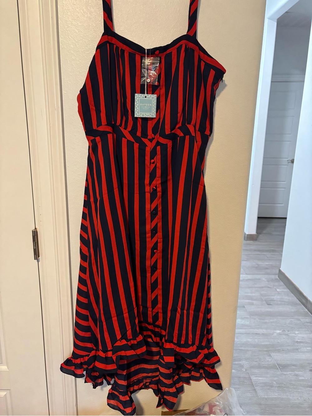 Hayden Los Angeles Striped with Ruffle Hem